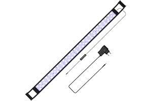‎YAKIMZ Yakimz LED Aquarium Beleuchtung 20W Aquariumbeleuchtung Lampe Weiß Blau Licht Aquarium Lampe mit Verstellbarer Halterung für 72-90cm Aquarium Pflanzen