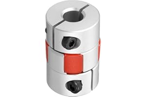 TOP-VIGOR Shaft Coupling 8mm to 8mm Bore Aluminium Plum Flexible Coupler Joint L30xD20mm for 3D Printer CNC Machine and Servo Stepped Motor