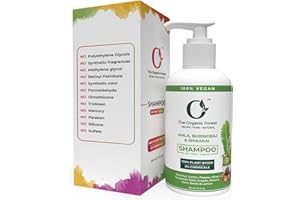 THE ORGANIC FOREST – VEGAN . PURE . NATURAL Plant Based Daily Use Shampoo - Amla, Bhringraj & Shikakai Shampoo - Sulphates & Paraben Free | Amla Oil, Vegan, Gentle Cleansing - Indian Ayurveda Hair Care Routine Shampoo - Men & Women Shampoo
