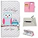Produktbild TOCASO Pink PU Leder Muster Schutzhülle für Samsung Galaxy S7 Edge Hülle [Owl Always Love You] Flip Wallet Case,Build-in Stand Hüllen Portable Handyhülle Anti-Scratch [ID Card Slot] Magnetverschluss Soft Silikon Back Rückseite Cover Lederhülle Tasche Book Folio Handytasche Schutz Hüllen Ledertasche Kartenfächer Schutzhüllen mit Stylus-Stift und Reinigungstücher für Samsung Galaxy S7 Edge