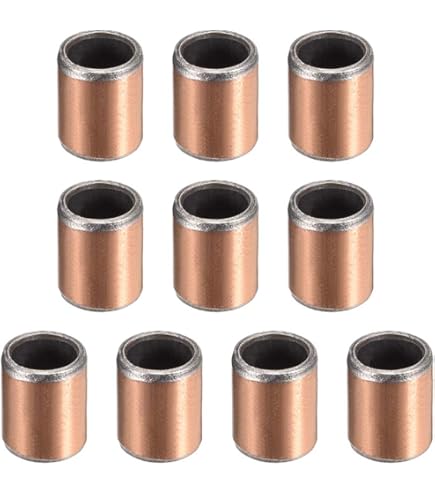QUARKZMAN 8 stuks flens lagerhuls 4 mm boring 8 mm AD 8 mm lengte 2 mm flens dikke bronzen bus zelfsmerende glijbussen huls voor industriële installaties
