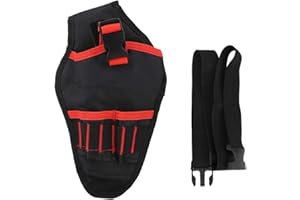 CHUER Werkzeughalter für Akkuschrauber, Werkzeugtasche mit Verstellbarem Gürtel, Akkuschrauber Werkzeuggürtel mit Platz, multifunktionales Oxford wasserdicht, Bohrhülse für Elektriker, Schreiner