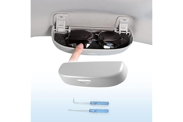 Coleya Étui à Lunettes de Voiture Compatible avec Seat Leon MK4 Cupra Formentor 2020-2024, Porte Lunettes, Support de Lunettes de Soleil, Seat Leon Accessoire Boîte à Lunettes (Gris)