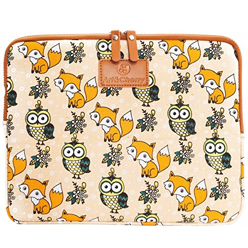 7,0 – 7,9 Zoll Apple iPad Mini 1 2 3 4 Schutzhülle - sehr hochwertige & edel verarbeitete Tablettasche / Tablethülle aus Canvas-Gewebe mit eingenähten Innenfutter und aufwendigen Designeraufdruck! Die Hülle eignet sich auch für Tablets anderer Hersteller bis 320 x 215 mm ( zirka 7,0“ bis 7,9“ )Muster 6 (pinke Augen Eule)