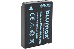 Blumax Akku ersetzt Panasonic DMW-BCG10 / DMW-BCG10E 850mAh 3,6V 3,06Wh kompatibel mit Panasonic Lumix DMC 3D1 TZ36 TZ31 TZ25 TZ22 TZ18 TZ10 TZ8 TZ7 TZ6 ZX3 ZX1 Leica V-Lux 20, V-Lux 30, V-Lux 40