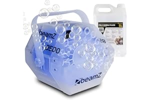 BEAMZ Bubble Machine and 5 Litres of Fluid Perfect for Small Venues Parties & Gardens