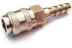 DOCLOGE Raccord femelle à dégagement rapide pour tuyau de gaz butane/propane de 8 mm – Idéal pour barbecue à gaz – Chauffage de terrasse, cuisinière à gaz de camping