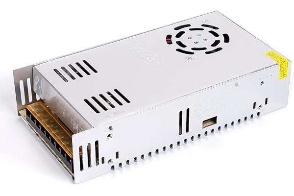 ANGEEK 24V 15A 360W DC switchad nätadapter AC 100V/240V till DC-12V nätadapter, transformator med konstant spänning, lämplig för LED-remsor, kameror, övervakningssystem, belysningsprojekt etc.
