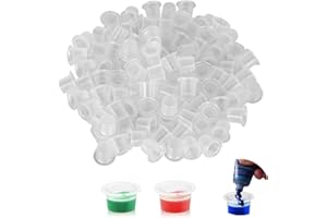 DALAETUS 200 Pièces Gobelets D'encre, Encre de Tatouage Gobelets, Cup Tatouage en Plastique, Petite Taille 8MM, Jetable Gobelets D'encre pour Tattoo Ink Fournitures Tattoo Ink