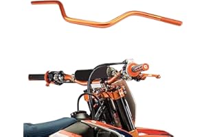 ‎BIUGERCN BIUGERCN Motorcycle Handlebar 22 mm Aluminium Alloy Handlebar Pull Rod Replacement Part Universal for Dirt Bike Cruising ATV Road Bike Motocross Orange