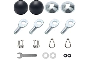 Windspeed Lot de 17 attaches de câble solides pour salle de sport de 5 mm, équipement de salle de sport, pièces de rechange pour corde de gym à domicile (17)