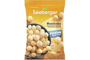 ‎SEEBERGER Seeberger Macadamias geröstet & gesalzen: Feinstens veredelte Macadamianüsse - schonend geröstet mit feiner Salznote - intensiv nussig - geschält, vegan (1 x 125 g)