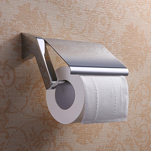 Homelody Chrom S304 Edelstahl Toilettenpapierhalter WC-Papierhalter Klopapierhalter Klopapier Rollen mit Deckel Papierhalter