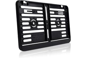 ‎SCHILDEVO schildEVO Kennzeichenhalter | 240 x 130 mm | SCHWARZ | zweizeilig | Motorrad Roller Traktor | Nummernschildhalter | Kennzeichen-Halterung | DHL-Versand