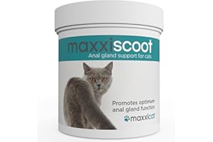 maxxipaws maxxiscoot Soporte para la Salud de Las Glándulas Anales y El Sistema Digestivo para Gatos - Suplemento en Polvo, 90 g