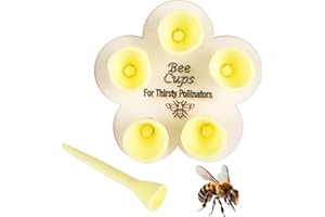 Vellivar Bee Insect Drinking Cup 5 Pack Bee Cups for Thirsty Bees Garden Bee Drinking Cups Bee Feeder Water Drinking Cup for Bees