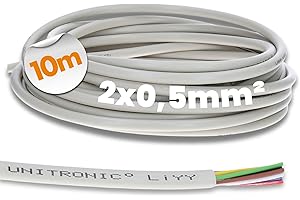 10 metrów Lapp 0028502 LiYY przewód sterujący 2 x 0,5 mm², kabel do transmisji danych, 2-żyłowy I przedłużacz LED I kabel sygnałowy