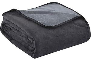 Euyaita Manta Impermeable para Perros Gatos Manta Suave de Felpa para Perros Medianos y Grandes Gatos Protección para Sofá Cama Manta Reversible Lavable a Máquina para Mascotas, Gris 152x127cm