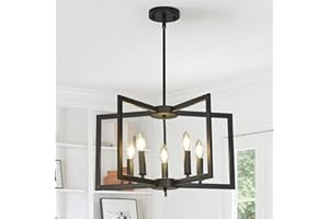 GHiycotdl Industrial Lampadario,E14 Farmhouse Lampada A Sospensione,Lampadari Da Cucina Per Soggiorno Cucina Corridoio Camera Da Letto,Regolazione Dell'Altezza (Nero,5 luci)