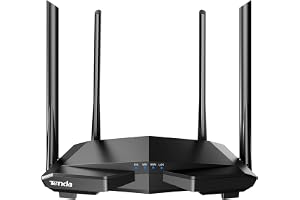 Tenda AC1200 Smart WiFi Router, Dual Band Wireless Internet Router with Smart APP, 4 x 100 Mbps Fast Ethernet Ports, Guest WiFi, Access Point Mode, IPv6 and Parental Controls (AC6)