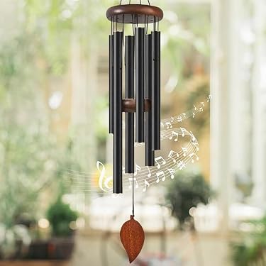 StealStreet Windspiel 'Reh Mit Kitz' – Ca. 56 Cm, Aus Harz & Kupfer, Garten-Deko