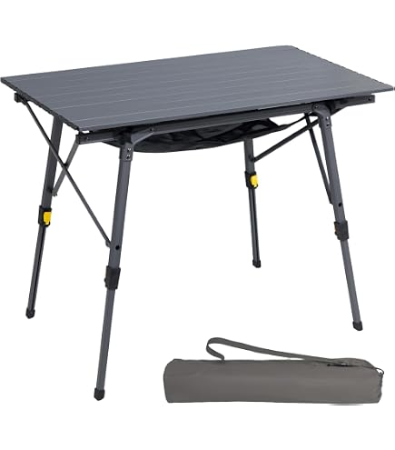 BRUNNER Kadre Table Basse Pliante Compacte Aluminium - Avec Sac Transport 30kg