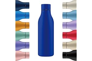 Mi Ko Mi Ka Botella de Agua de Acero Inoxidable - Botella Térmica Reutilizable de Diseño 550ml | Sin BPA | Mantiene 24H Frio / 12H Calor | Termo y Hermética - Doble Pared a Prueba de Fugas (Azul)