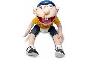 QXIAO Jeffy Puppet Hand Puppet with Working Mouth, Soft Plush Toy for Boys and Girls, Funny Puppets Toy, Kid's Gift for Birthday, Christmas, Halloween Party, A