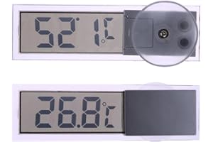 Demiawaking Nuovo LCD Termometro Digitale Auto con Ventosa Celsius Fahrenheit