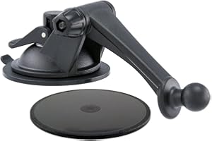 ARKON GN079WD Replacement Upgrade or Additional Windshield Dashboard Sticky Suction Mounting Pedestal with 3-Inch Arm for All Garmin nuvi GPS