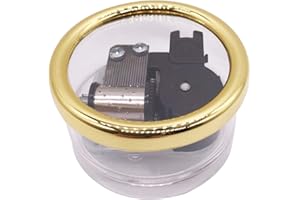 Youtang Round Creative Transparent Acrylic 18-note Wind-up Musical Box,Musical Toys,Play Somewhere in Time(Silver Movement)