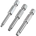 Trend Snappy 3-Pack Robertson Square Drive Bits Set, 50mm Length, Quick Chuck Compatible, Sizes No.1, No.2, No.3, SNAP/SQ/123, Silver