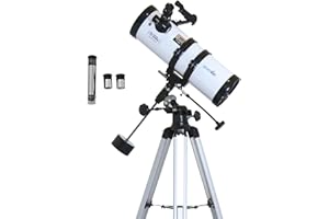 Zoomion Philae 114/500 EQ riflettore telescopio - Cannocchiale astronomico con treppiede, supporto e oculari per bambini e principianti