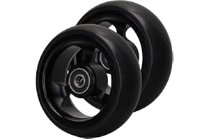 4-Tums Rullstolsbyte Framhjul, Halkfria Pu-Hjul För Sportrullstol, Icke-Märkning, 2 St/Black/100Mm/4In
