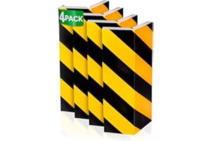 NURADA Paracolpi Garage. Protezione Portiere Auto. Pack 4. Paracolpi Portiere Auto. Paraspigoli Angolari. Angolari per Muro. Paraspigoli Gommapiuma. 40x20x2cm (Giallo riflettente)