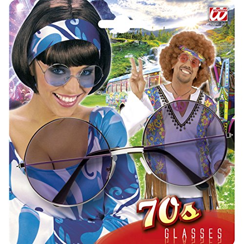 John Lennon Hippiebrille 70er Jahre Retrobrille runde Sonnenbrille Retro Hippie Brille Karnevalskostüme Zubehör Flower Power Mottoparty Accessoire 60er Jahre Partybrille - 5