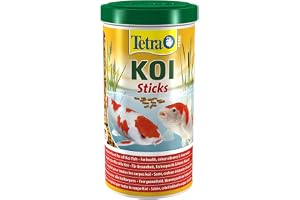 Tetra Pond Koi-Sticks – Koi-foder för färgglada fiskar och förbättrad vattenkvalitet, 1 l burk