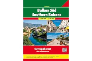 FREYTAG-BERNDT UND ARTARIA Southern Balcan Serbia-Montenegro-Kosovo-Macedonia-Albania 1:200.000: Wegenatlas 1:200 000: BS SP