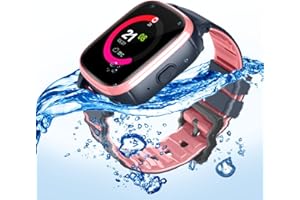 Forever smartwatch para niños y Adolescentes KW-500 cámara GPS, horario, notificaciones, Juegos, Llamadas, batería 700mAh, Resistente al Agua para niños y niñas (Rosa)