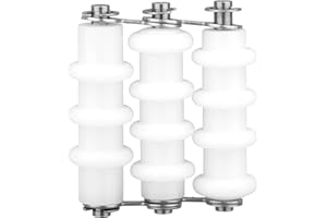 PENITUE Raddrizzatore Fili per Creazione di Gioielli, Raddrizzatore Fili in Ghisa e Plastica con Tre Rulli per Progetti Avvolgimento Precisione (Bianco)