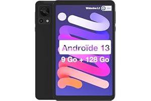 DOOGEE T20MINI Tablette Android 13,Tablette Tactile 8.4 Pouces, 9(4+5) Go + 128 Go (TF 1 to), Tablettes Octa Core, FHD 1920x 1200, 13MP Caméra, Batterie 5060mAh Widevine L1, 7.4mm Ultra-Noir