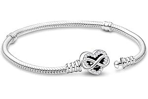 APUUESN Sterling Silber Charms Armband Mit Logogravur, Armbänder Moments Serie, Armbänder Me Serie,Charms Anhänger Armband From 17CM to 21CM,Gold,Silber