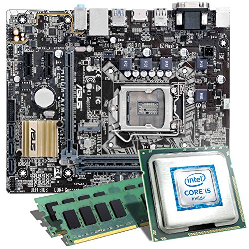 Intel Core i5-6600 / ASUS H110M-A/M.2 Mainboard Bundle / 16384 MB | CSL PC Aufrüstkit | Intel Core i5-6600 4x 3300 MHz, 16 GB, Intel HD Graphics 530, GigLAN, 7.1 Sound, USB 3.1 | PC Tuning Kit