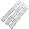 3 Pcs Irregular Edge Ruler with Jagged, Deckle Edges - Measuring Rulers for Metal Craft, Paper Tearing, Embossing, Scrapbooking Card Making, Cutting Dies