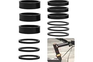 VIDSMOW 12 PCS Entretoises pour Tige de Vélo en Aluminium, 3x2/3/5/10 mm, Anneaux d'Écartement Guidon 28,6 mm en Aluminium, Pour Réglage Jeu de Direction VTT, Vélo de Route, BMX, Fixie, Cyclisme Urbain