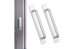 iTYOOS 2 Pezzi Maniglie Autoadesive per Mobili Maniglia Porta Scorrevole in Alluminio Maniglia Adesive Porte Scorrevoli Maniglie per Armadio Adesiva
