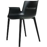 Kartell Piuma Poltroncina, Nero, 3.9x77x62 cm, Polimero termoplastico complesso Caricato con Fibre di Carbonio e Trattamento 