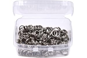 Phad Fishing 100 Pezzi Anelli da Pesca in Acciaio Inox Split Ring Pesca Coneettore da Pesca Terminali da Pesca