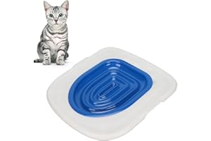 ‎FABATER Zestaw Treningowy do Toalety Cat, System Szkolenia Kota Toaletowego Kitten, Nocnik Dla Kota, Mata na śmieci Dla Kotów, Siedzenie Pisuaru Kitty, Naucz Kota korzystać z Toalety (Niebieski)