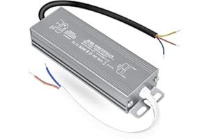 OFFCUP LED Driver, 60W 24V Lighting Transformer, 170-250V AC to 24V DC IP67 Waterproof 2.5A LED Power Supply Constant Voltage Adapter for Outdoor Garden Strip Lights LEDS Lighting Shed Light